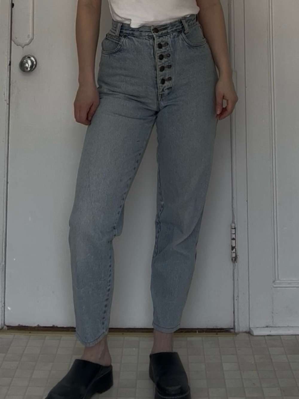Vintage light wash denim jeans